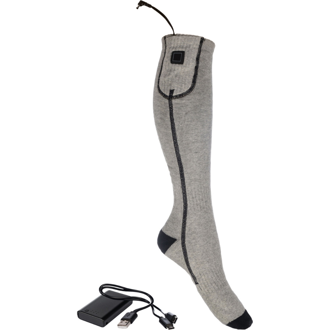 2026 HKM Womens Heating Socks Keep Warm Style 14973 - Grey / Black